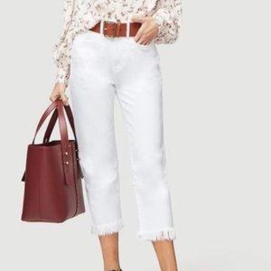 Frame Le Stevie Crop Blanc